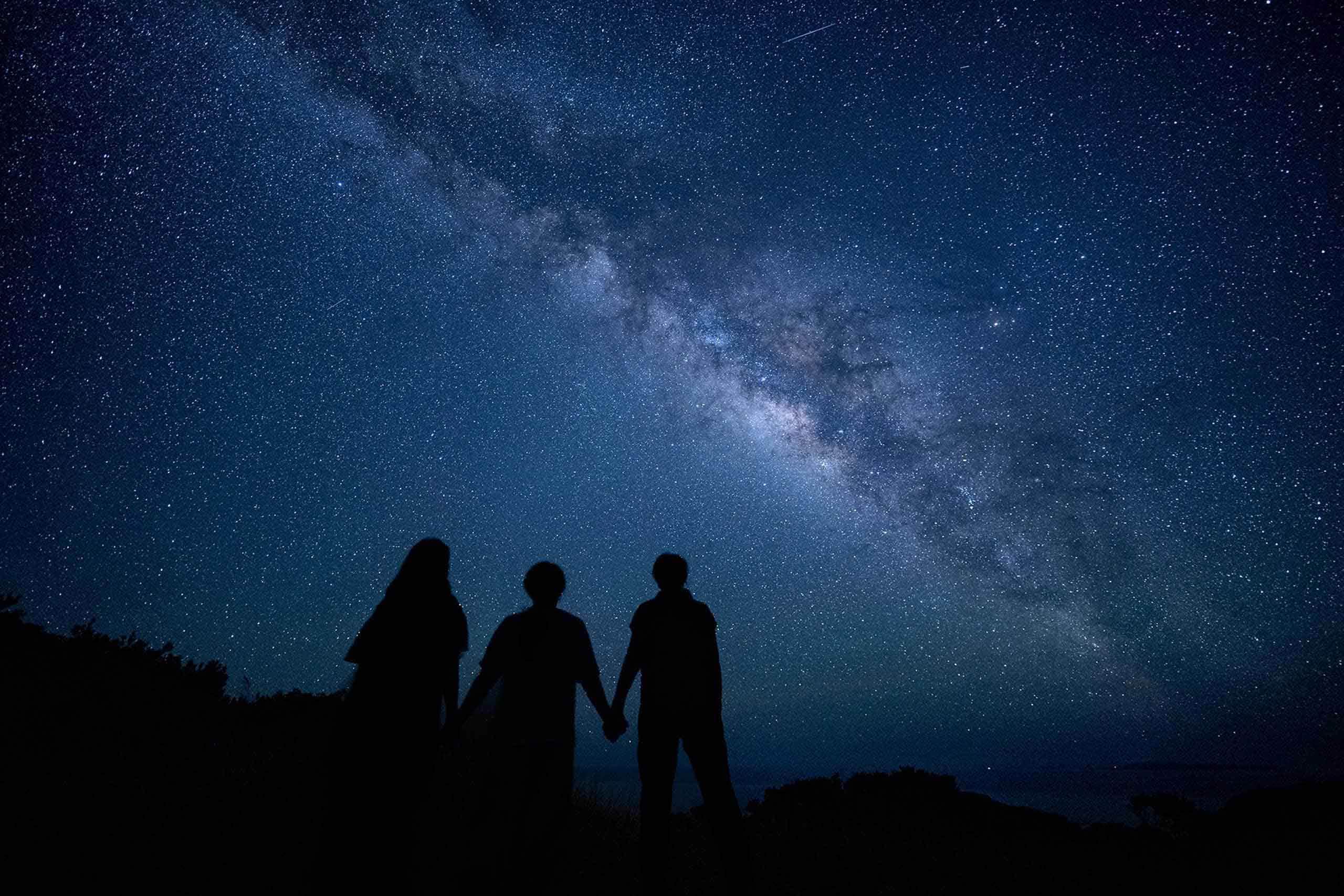 小笠原で見られる満点の星空の写真